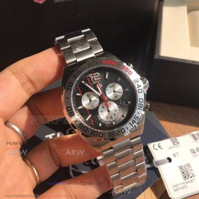 Perfect Replica Tag Heuer Formula1 Stainless Steel Band Chronograph 43mm Watch